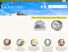 Tablet Screenshot of banning.ca.us